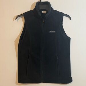 Columbia Black Fleece Vest Men’s Medium Full Zip Outdoor Layer